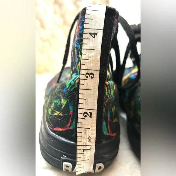 RAAD Black Multicolor Lace up High Top Sneakers Women’s size 7.5W Men’s size 6M - Picture 10 of 13